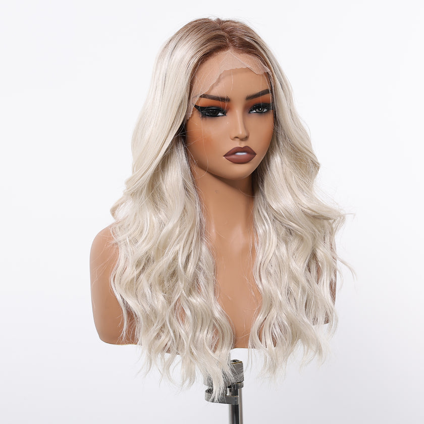 Amanda- DWY 13×6 Lace Front Free Part Mid-Length Water Wave Syn
