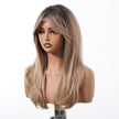 Melanie-DWY Blonde Synthetic Lace Front Long Straight Layered Glueless Wig