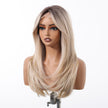 Mackenzie-DWY Blonde Synthetic Lace Front Wig Long Straight Layered Pre Plucked Glueless Wig