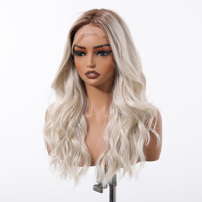Amanda- DWY 13×6 Lace Front Free Part Mid-Length Water Wave Syn