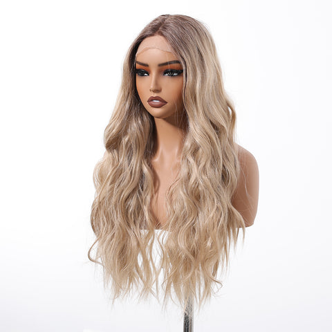 Adalynn  DWY  Synthetic Lace Front Brown Wig  HD Lace Body Wave Pre Plucked Glueless Wigs for Women Daily Use BL66050-1