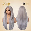 Eirlys-DWY 13×6 Filter Lace Free Part Long-Length Natural Wavy Purple Gray