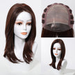 Addison-DWY 16-Inch Glueless Skin Weft Mono Lace Front Synthetic Wig - Mid-Length Brown with Highlights