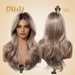 Vanessa -DWY Pre-cut U part Diamond Lace Mid length Icy Beige Blonde Body Wave Hair Glueless Synthetic Wigs for Women 22 Inches