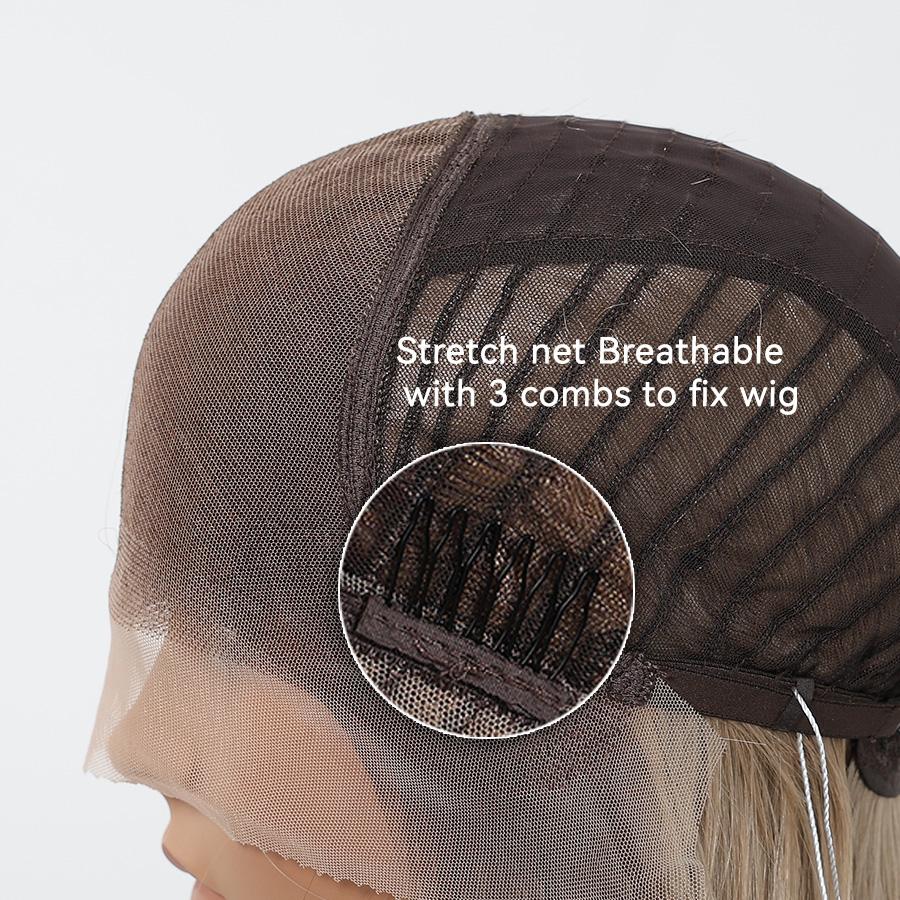 DWY Adeline- DWY 13×4 Filter Lace Front Free Part Layered  Straight Blonde Synthetic Wig