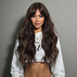 Eireen-DWYLong Brown Curly Glueless Synthetic Wig