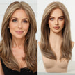Morita-DWY Mono Lace Front Free Part Long Highlighted Blonde Synthetic Wig