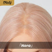 Nora-DWY 13×6 Filter Lace Free Part Curly Baby Pink Highlighted Glueless Synthetic Wig