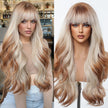 DWY 26 Inches Beach Wave Mixed Color Synthetic Wig
