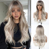 Eden-DWY Ombre Blonde Wavy Synthetic Wig With Bangs