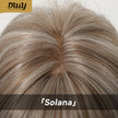 Solana C-DWY New Technology! Bionic Silk Top 20-Inch Long Wave Light Brown Glueless Synthetic Wig