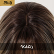 Kaci- New! DWY Bionic Silk Top 26-Inch Long Beachy Wave Honey Brown Balayage Glueless Synthetic Wig with Bangs for Women High-Quality Premium Fiber Easy Wear Comfortable Fit Summer Look