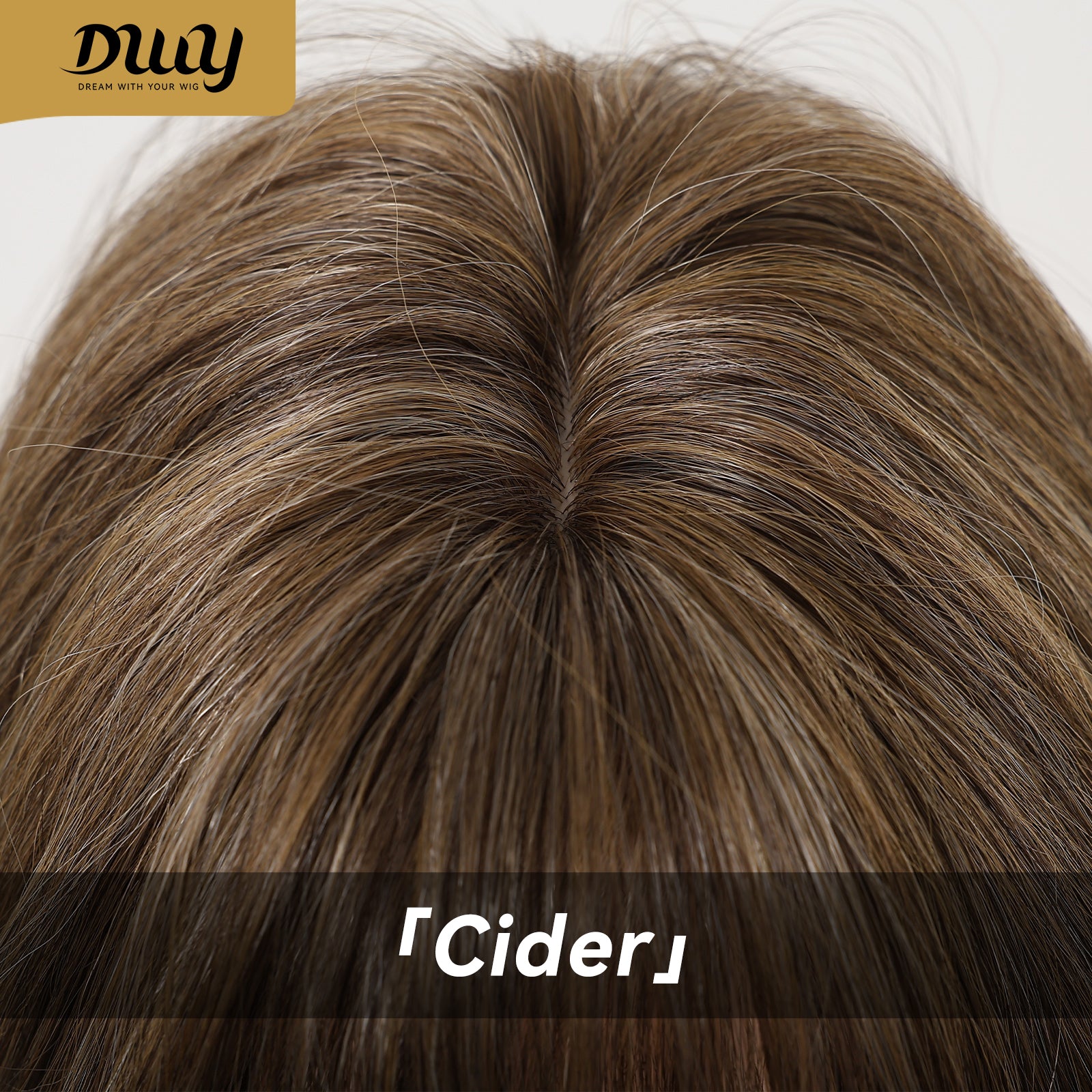 Cider - New ! DWY Bionic Silk Top 22-Inch Long Wave Bronde Balayage Glueless Synthetic Wig with Bangs for Women High-Quality Premium Fiber Easy Wear Comfortable Fit