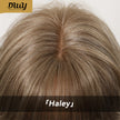 Haley C-DWY New Technology! Bionic Silk Top 16-Inch Long Wave Light Tea Brown Glueless Synthetic Wig