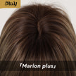 Marion Plus C-DWY New Technology! Bionic Silk Top Mix Brown 22-Inch Long Wave Glueless Synthetic Wig