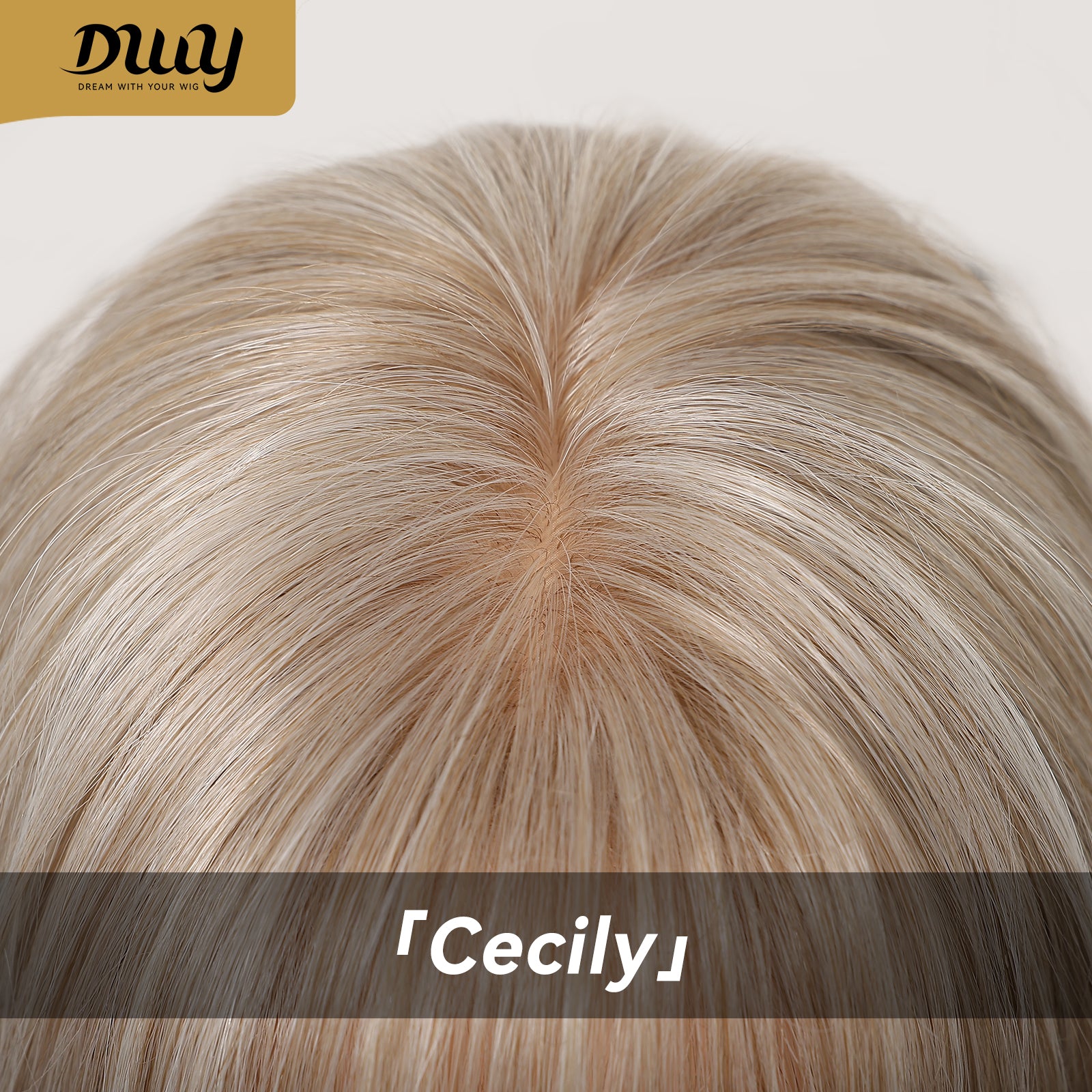 Cecily C-DWY New Technology! Bionic Silk Top 14-Inch Long Blonde Glueless Synthetic Wig