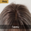 Jami - New! DWY Bionic Silk Top 22-Inch Long Layer cut Bronde Balayage Glueless Synthetic Wig with Bangs for Women High-Quality Premium Fiber Easy Wear Comfortable Fit Summer Looks