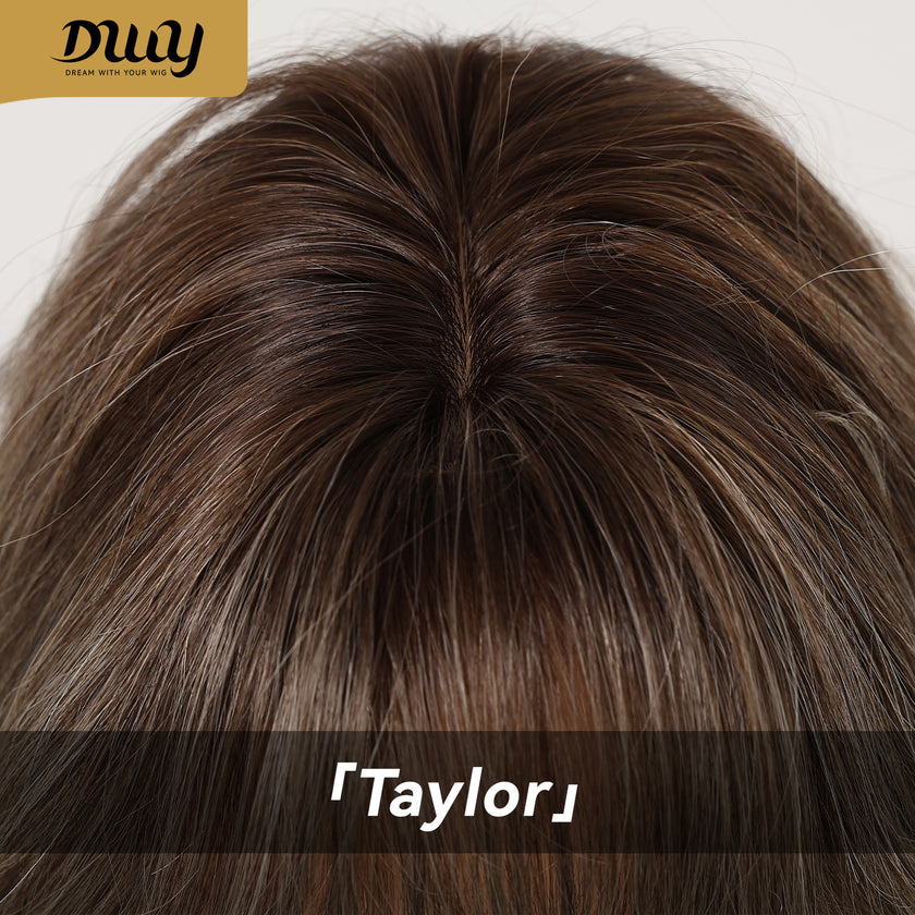 Taylor C-DWY New Technology! Bionic Silk Top Smoky Balayage Blonde 24-Inch Long Wave Glueless Synthetic Wig