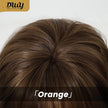 Orange-DWY 24-Inch MiraScalp Long-Length Straight Layer-Cuts Wig