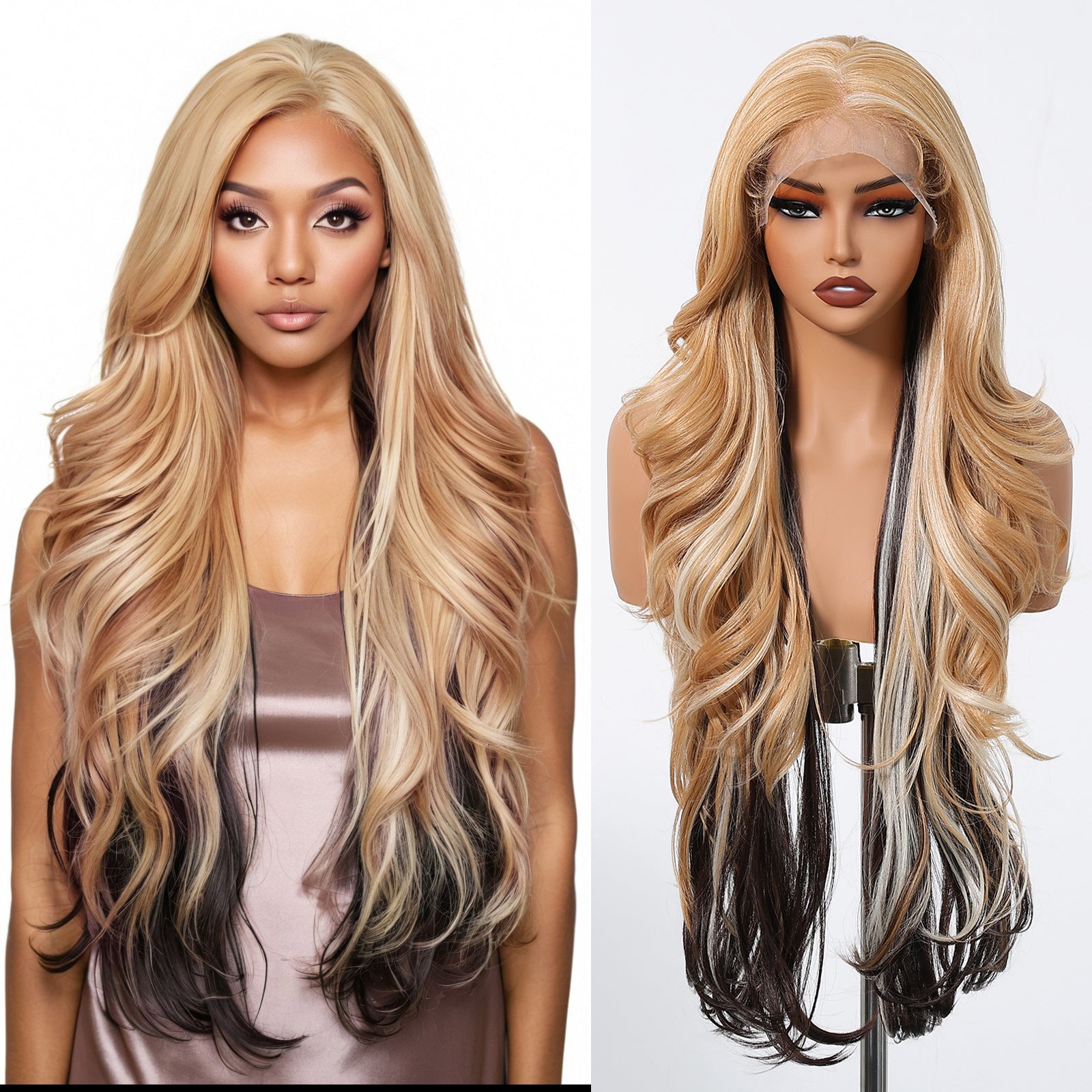 DWY Synthetic Lace Front Body Wave Wig – Glueless Blonde HD Lace Wig