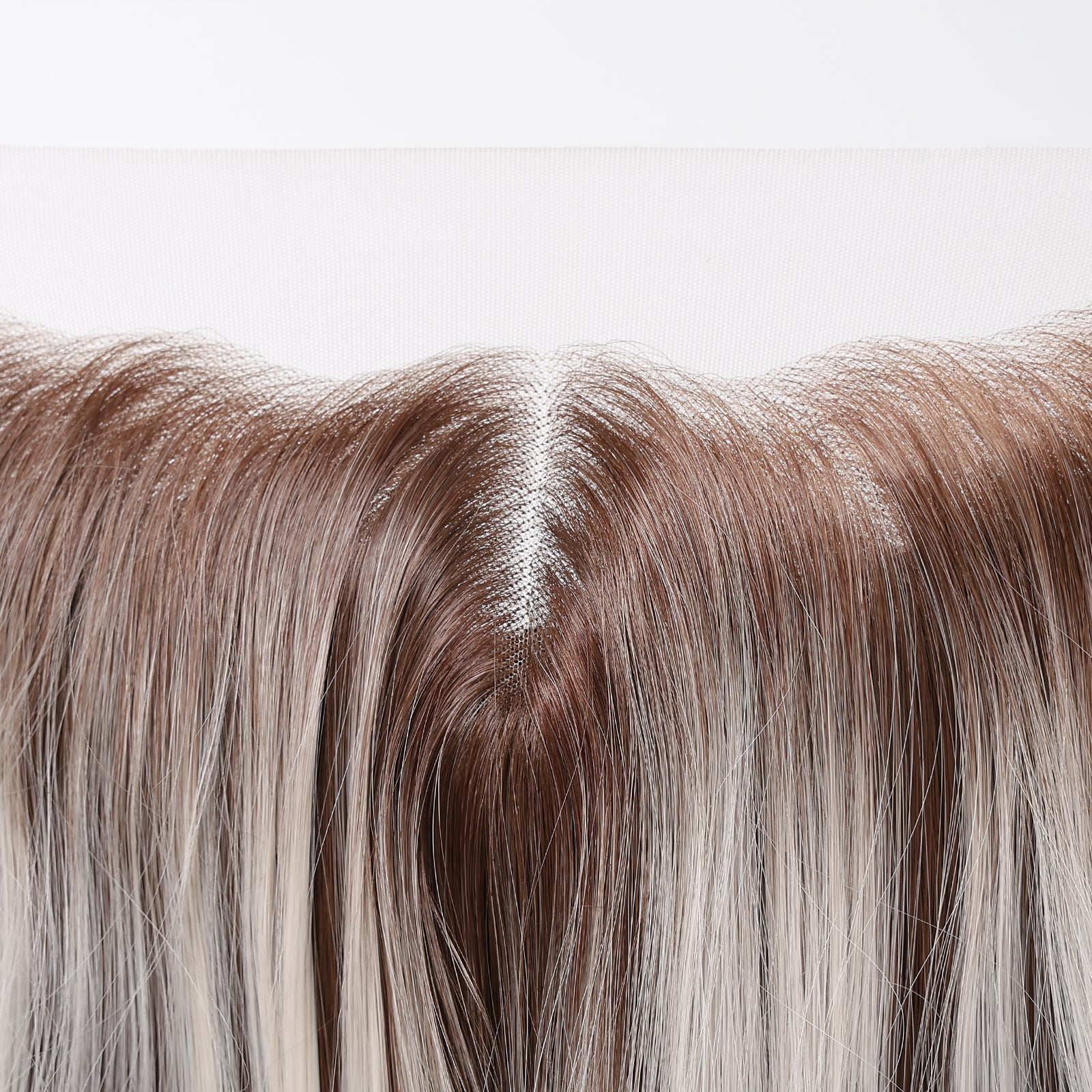 Gianna-DWY 13x6 Filter Lace Free Part Lace Front Long White Gray Silky Straight Glueless Synthetic Wig