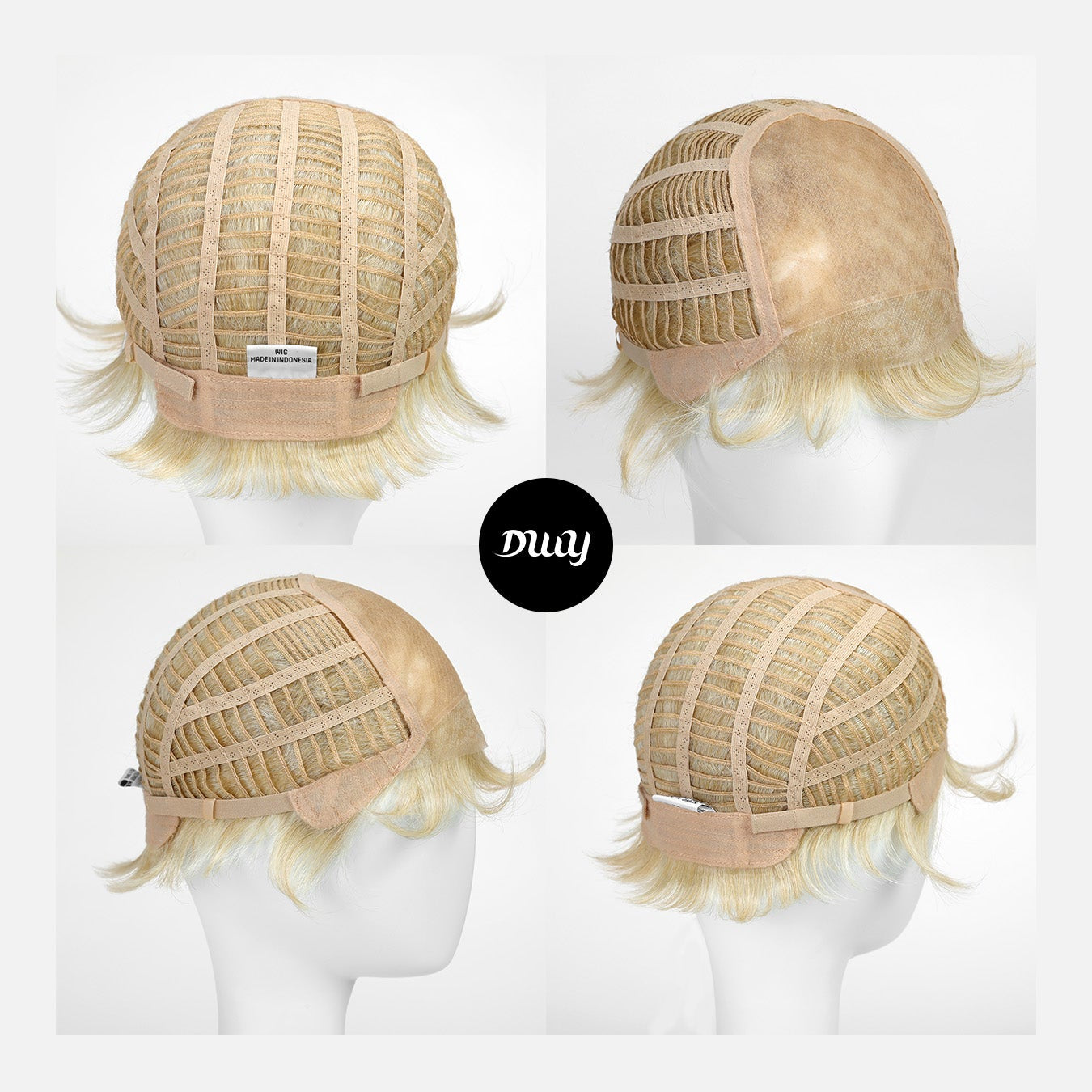 Bella-DWY Mono Lace Front Free Part Blonde Pixie Synthetic Wig