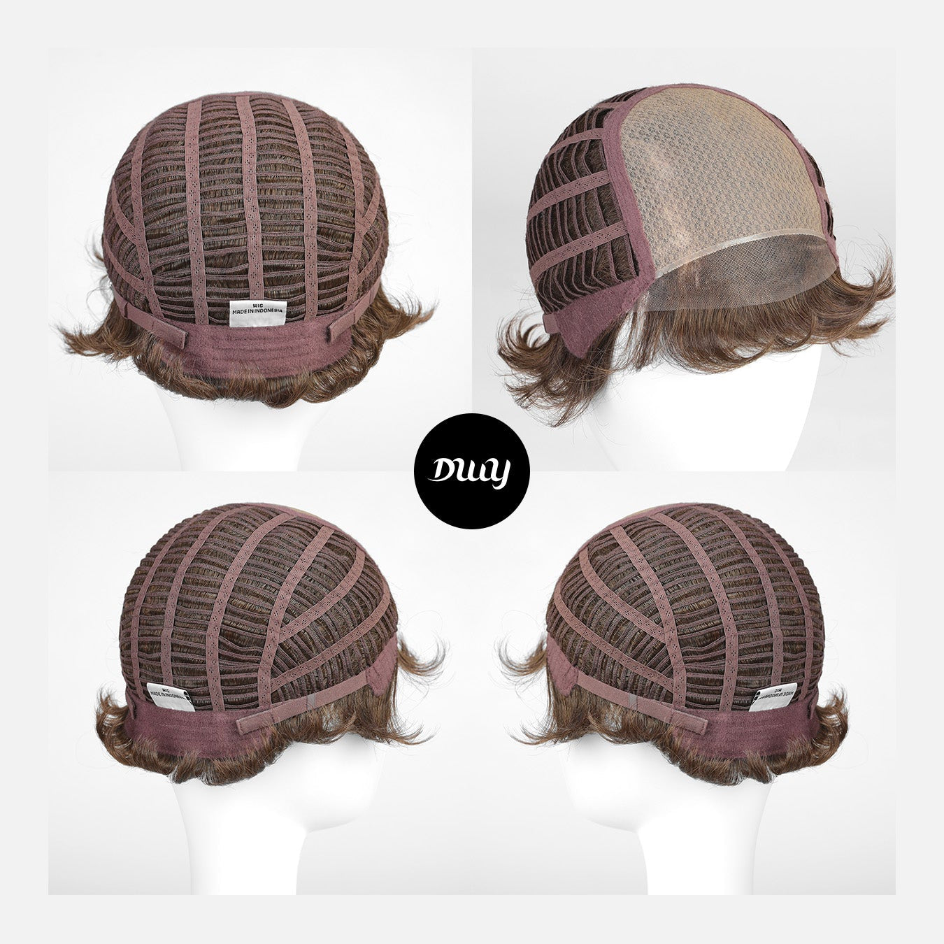 Alice-DWY Mono Lace Front Free Part Dark Brown Pixie Synthetic Wig(us only)