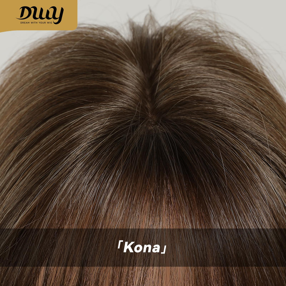 Kona NEW CRAFT! [GEN4 cashmere Bionic Silky Top] 20 Inch Long Dark Espresso Brown Glueless Synthetic Wig with Bangs for Women High Quality soft texture Easy Wear Comfortable Fit