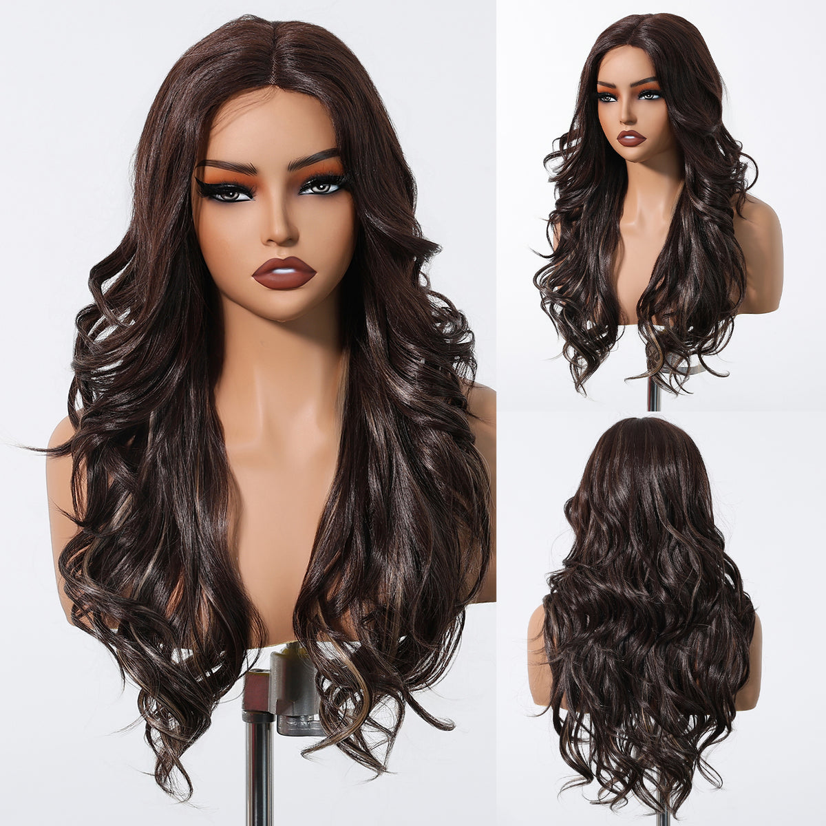 【Year End Sale】Dwy 13x4 Free Parting Wavy Curly Synthetic Wig – Effortless Glamour