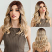 Remi-DWY Mono Lace Front Free Part Ombre Blonde Mid-Length Glueless Synthetic Wig