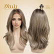 [LIMITED SALE] Liv- DWY 13×6 Lace Front Free Part Mid-Length Feather-cut Dark Ash Brown Glueless Synthetic Wig for Women 20 Inches Large Area Lace Wig