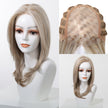 Addison-DWY 16-Inch Glueless Skin Weft Mono Lace Front Synthetic Wig - Mid-Length Brown with Highlights