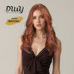 Bonnie C-DWY Mono Lace Front Free Part Mid-Length Curly Reddish Brown Glueless Synthetic Wig