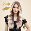 Zoey-DWY Lace Front T-Part Ombre Blonde Long Wavy Synthetic Wig