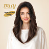 Tilly - DWY 13x6 Filter Lace Front Free Part Medium-Length Wavy Brown Black Wig with Dark Roots