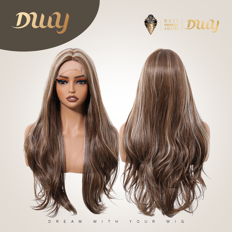 DWY Synthetic Lace Front Body Wave Wig – Glueless Money Pieces HD Lace Wig