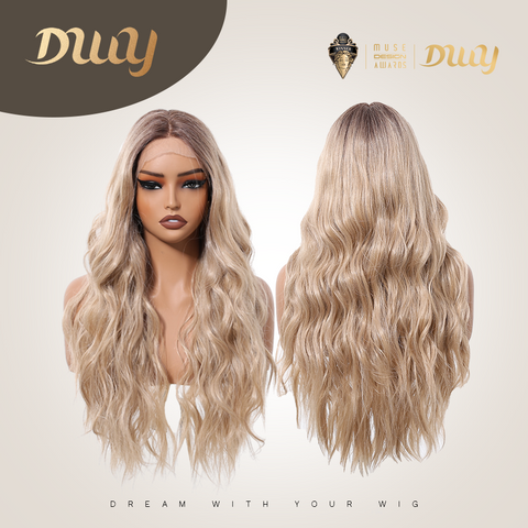 Adalynn  DWY  Synthetic Lace Front Brown Wig  HD Lace Body Wave Pre Plucked Glueless Wigs for Women Daily Use BL66050-1