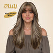 Kimi C-DWY New Technology! Bionic Silk Top 22-Inch Long Wave Light Brown Glueless Synthetic Wig