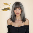Elysia H-DWY Mid-Length Straight Brown with Highlights Glueless Synthetic Wig