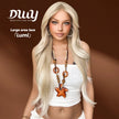 Lumi-DWY Lace Front 13×6 Platinum Blonde Wavy Free Part Synthetic Wig