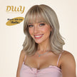 Rella C-DWY New Technology! Bionic Silk Top 12-Inch Layered Shoulder-Length Creamy Beige Blonde Glueless Synthetic Wig