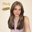 Willa- NEW! DWY Pre-cut U part Diamond Lace Long-length Lace Icy Bronde Highlighted Layer-cut Curly Hair Glueless Synthetic Wigs for Women 22 Inch