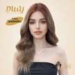 Isabella-DWY Lace Front T-Part Ombre Flax Brown Blonde Curly Synthetic Wig
