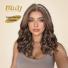 Juno C- New Arrival DWY 13×6 Lace Front Free Part Short-Length Curly Brown with Highlights Glueless Synthetic Wig