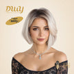 Milly-DWY Lace Front Middle Part Short Blonde Bob Glueless Synthetic Wig for Women 12 Inches