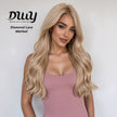Marisol - DWY Pre-cut U part Diamond Lace Long-length Lace Milk Tea Blonde Curly Hair Glueless Synthetic Wigs for Women 26 Inch