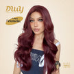 Victoria-DWY Lace Front Middle Part Burgundy Tresses Curly Synthetic Wig