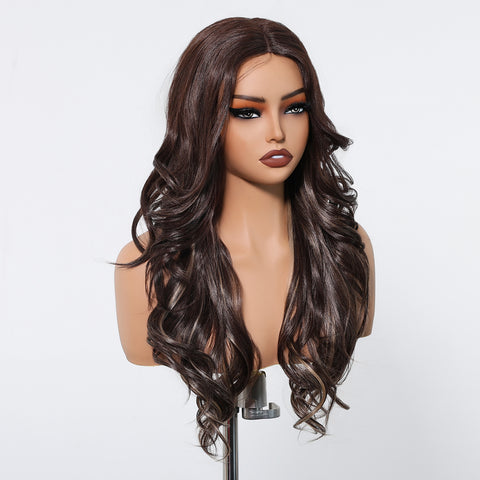 【Year End Sale】Dwy 13x4 Free Parting Wavy Curly Synthetic Wig – Effortless Glamour