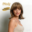 Yara-DWY 12-Inch MiraScalp Short Wavy Pink Blonde Glueless Synthetic Wig