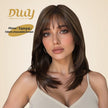 Tanya-DWY Mono Lace Front Brown Free Part Mid-Length Synthetic Wig